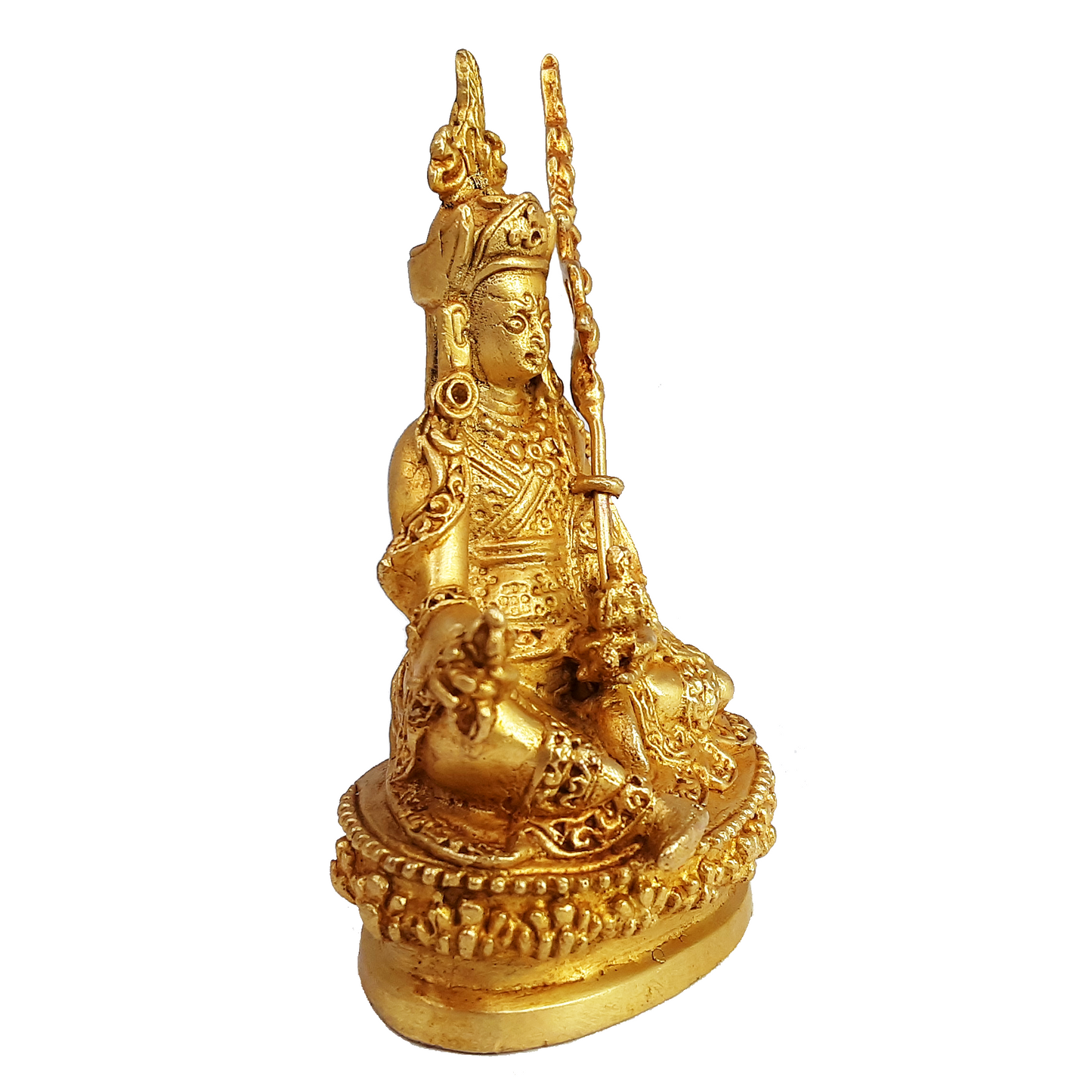 Guru Rinpoche Gold Plated Statue 3.5"