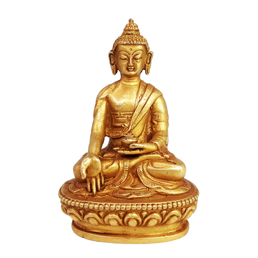 Ratnasambhava Statue Gold Plated 3.25"