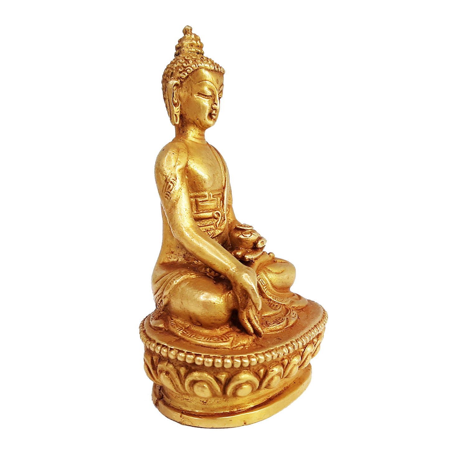 Ratnasambhava Statue Gold Plated 3.25"