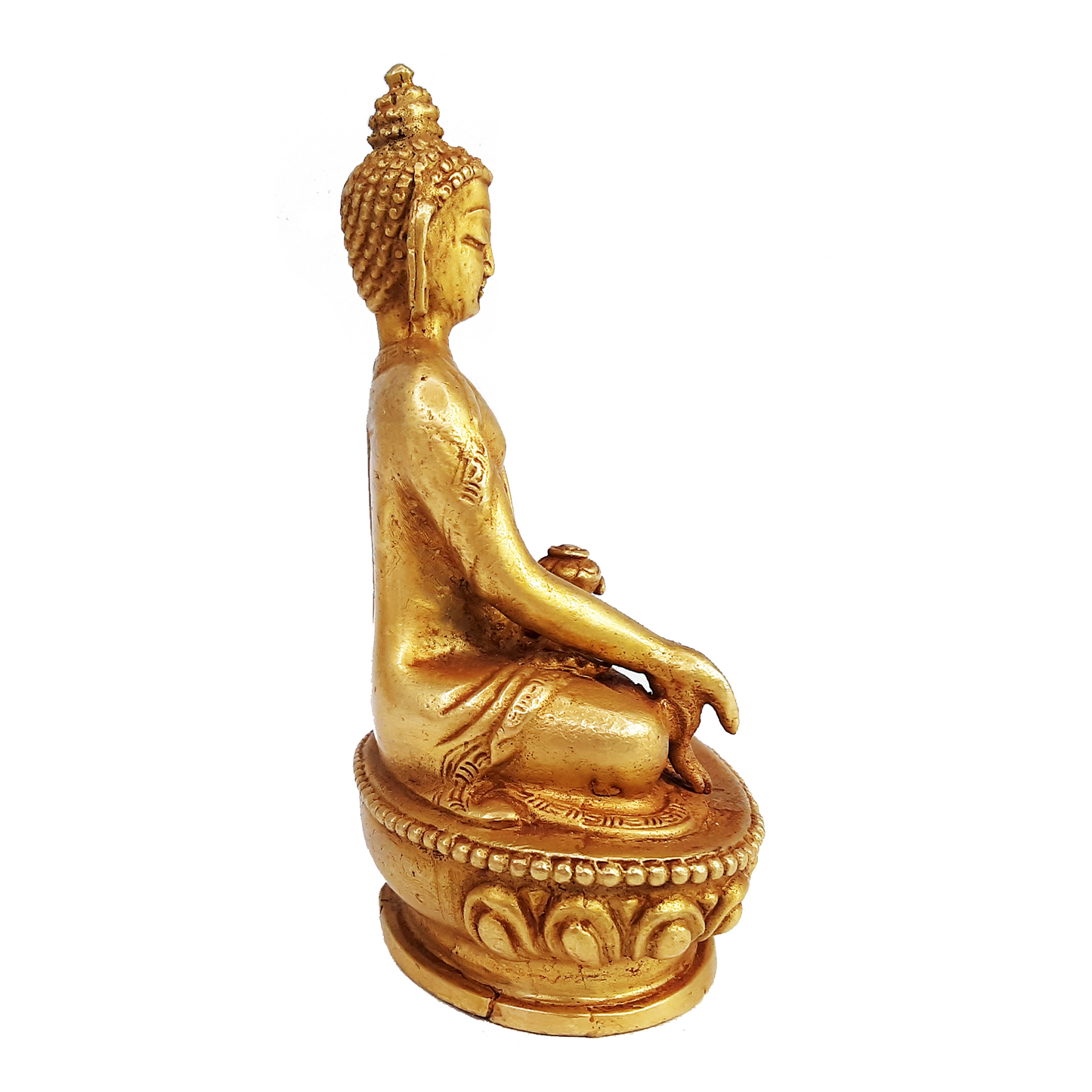 Ratnasambhava Statue Gold Plated 3.25"