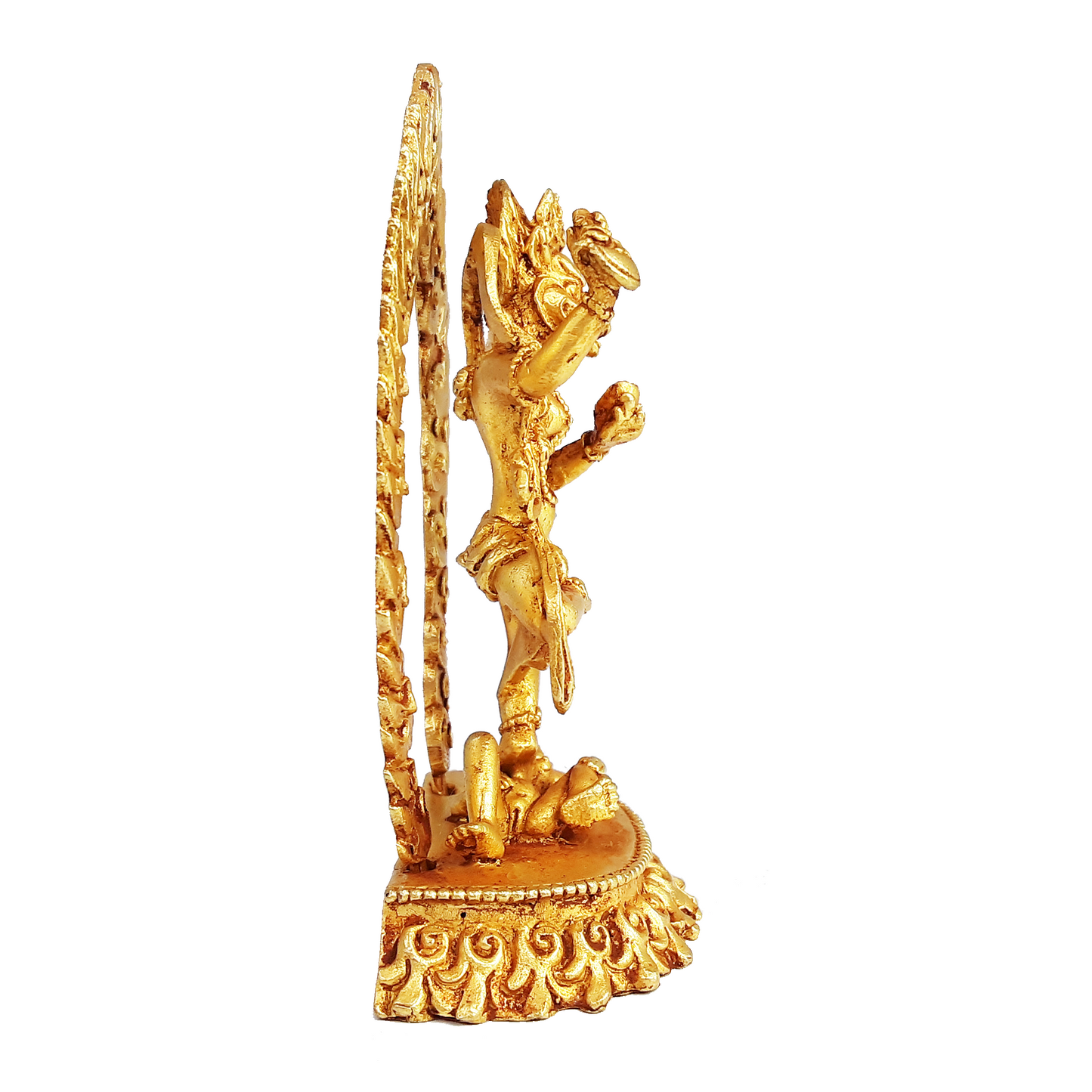 Lion-Faced Dakini Statue Gold Plated 3.75"