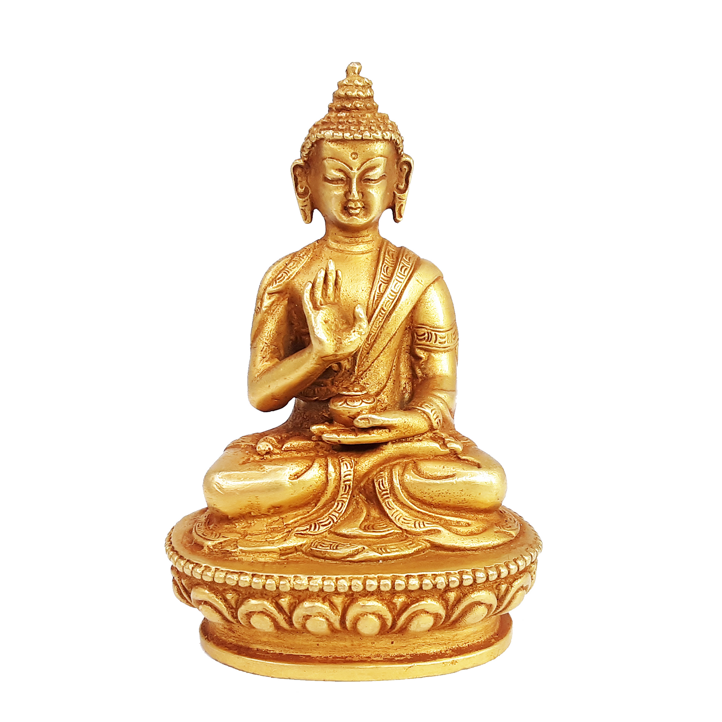 Amoghasiddhi Statue Gold Plated 3.25"