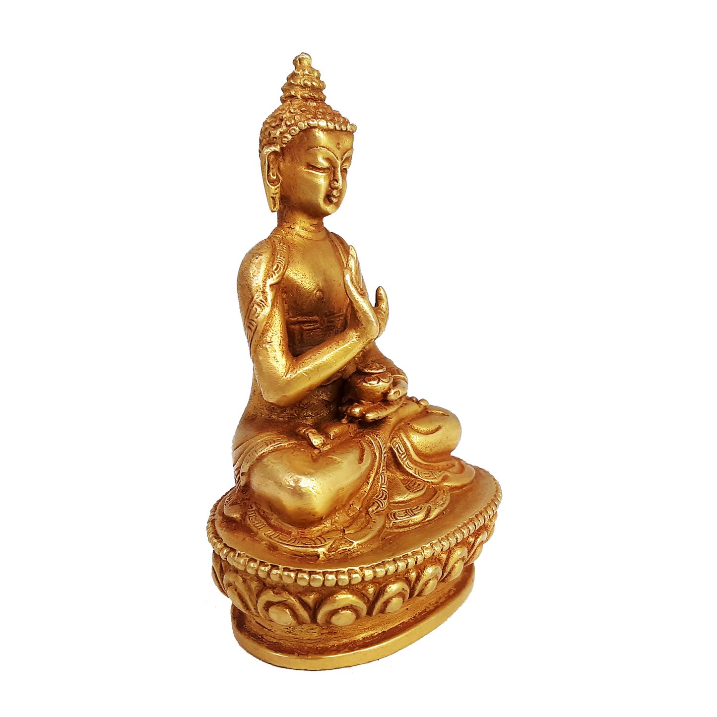Amoghasiddhi Statue Gold Plated 3.25"