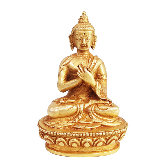 Vairocana Statue Gold Plated 3.25"