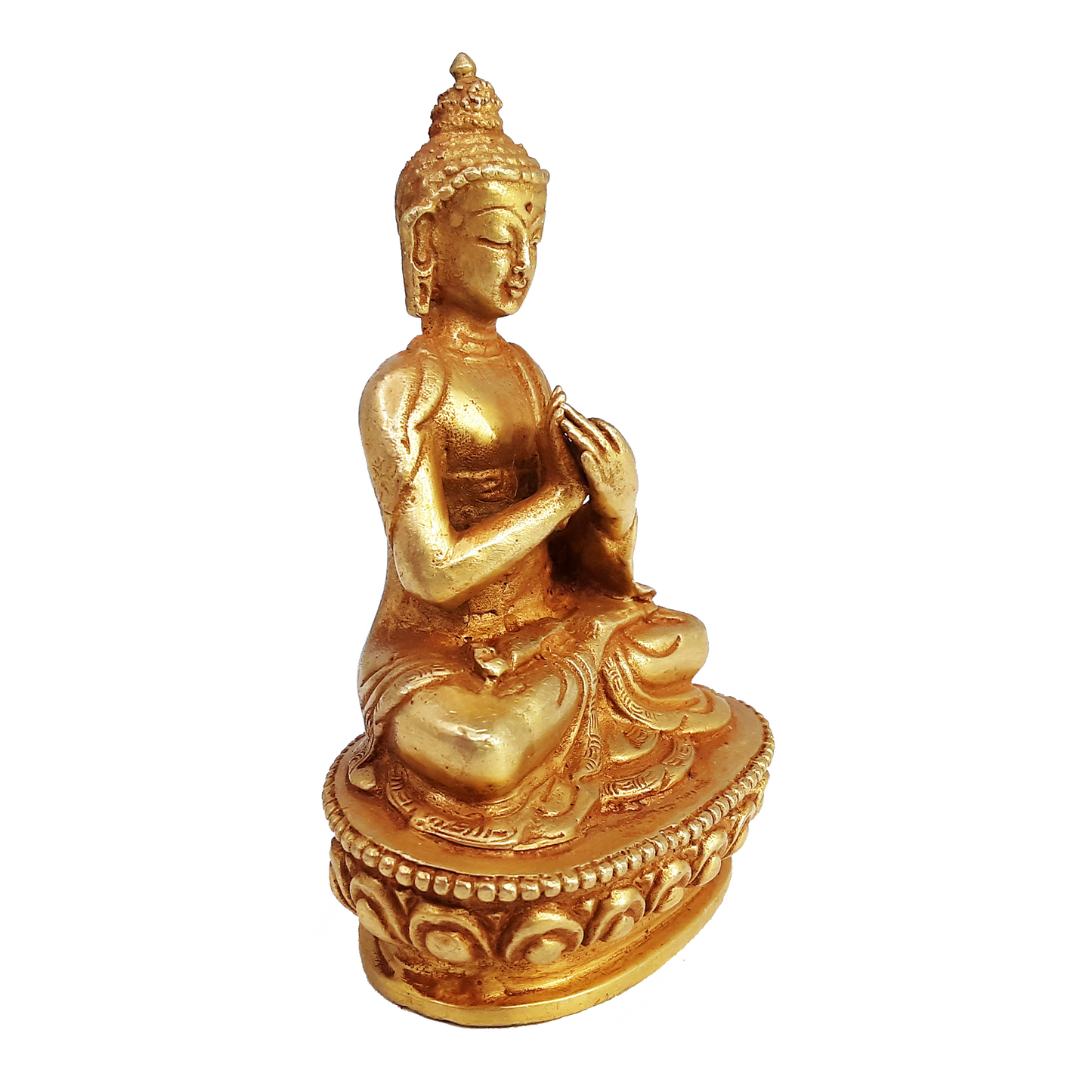 Vairocana Statue Gold Plated 3.25"