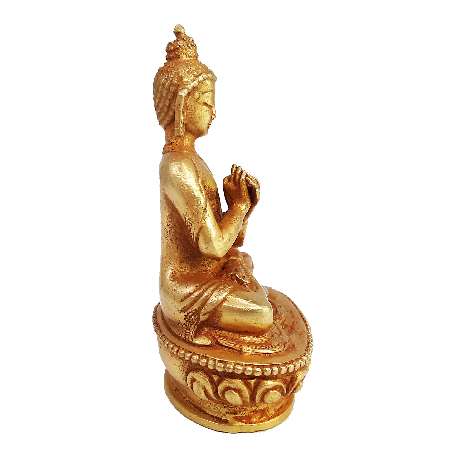 Vairocana Statue Gold Plated 3.25"