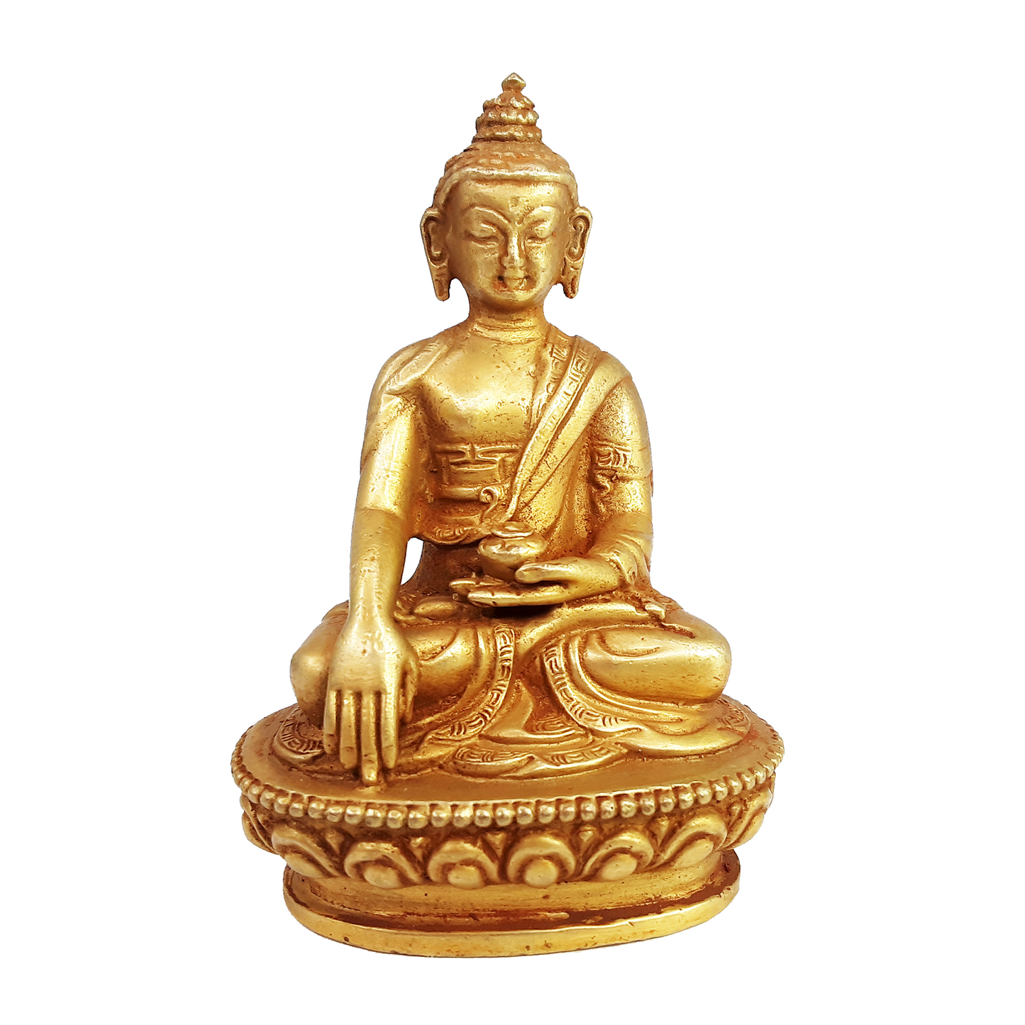 Shakyamuni Statue Gold Plated 3.25"