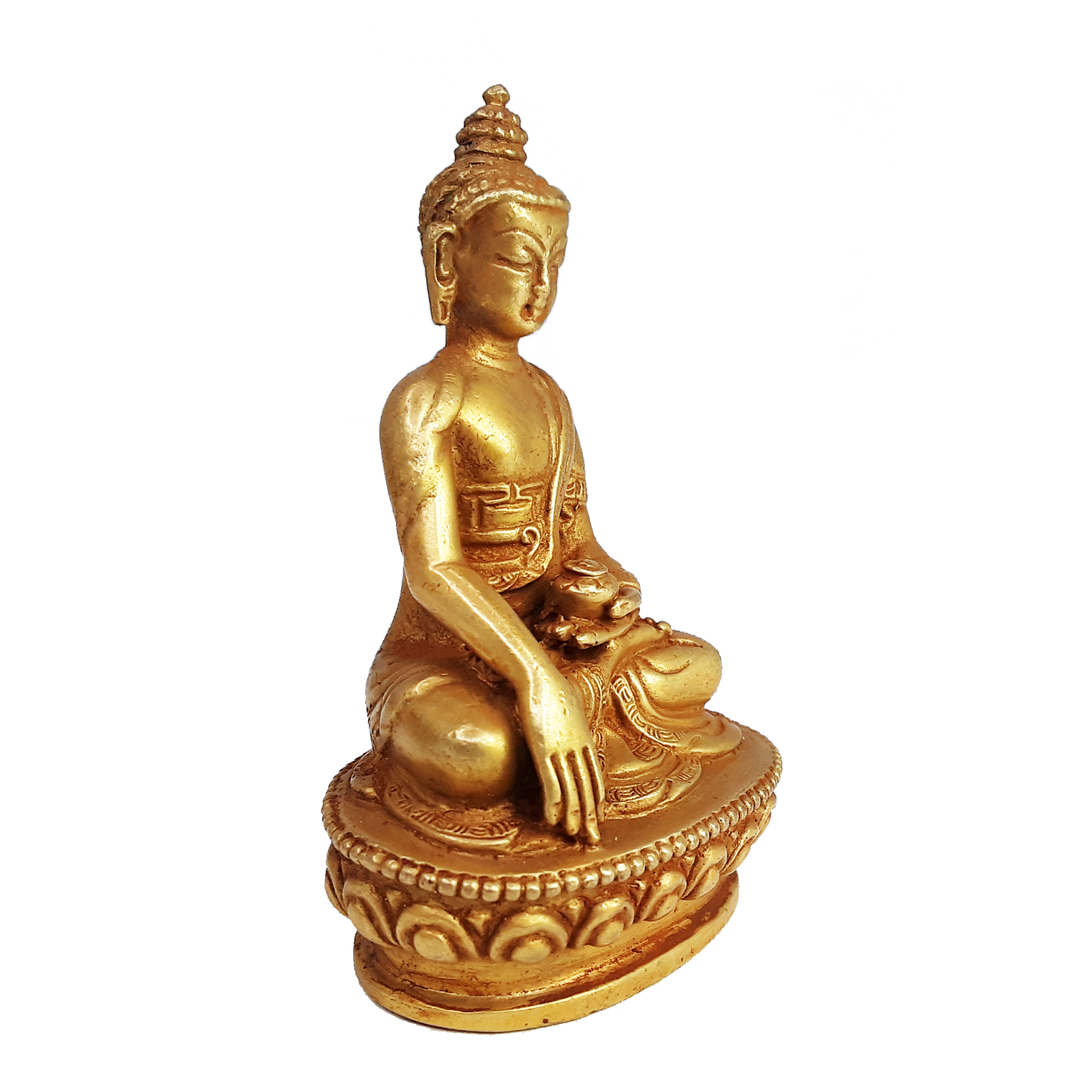 Shakyamuni Statue Gold Plated 3.25"