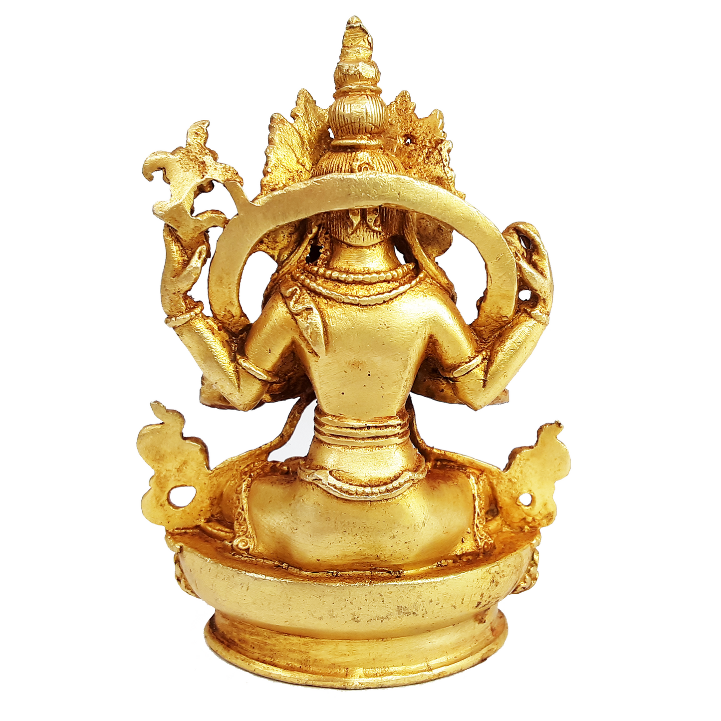 Chenrezig Statue Gold Plated 3.5"