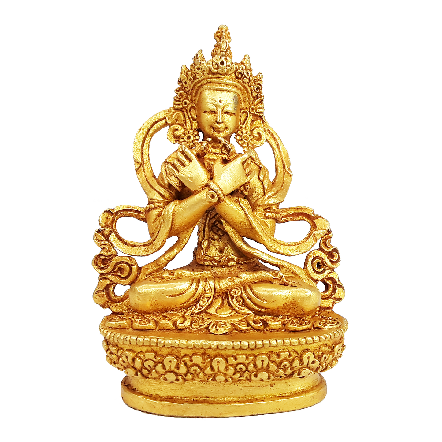 Vajradhara Statue Gold Plated 3.5"
