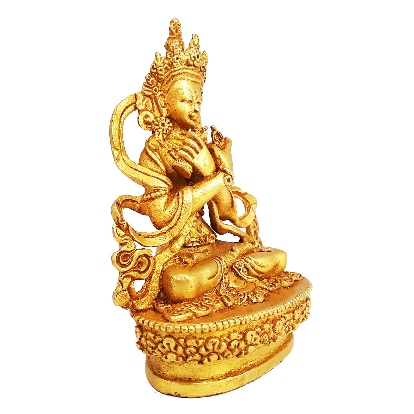 Vajradhara Statue Gold Plated 3.5"