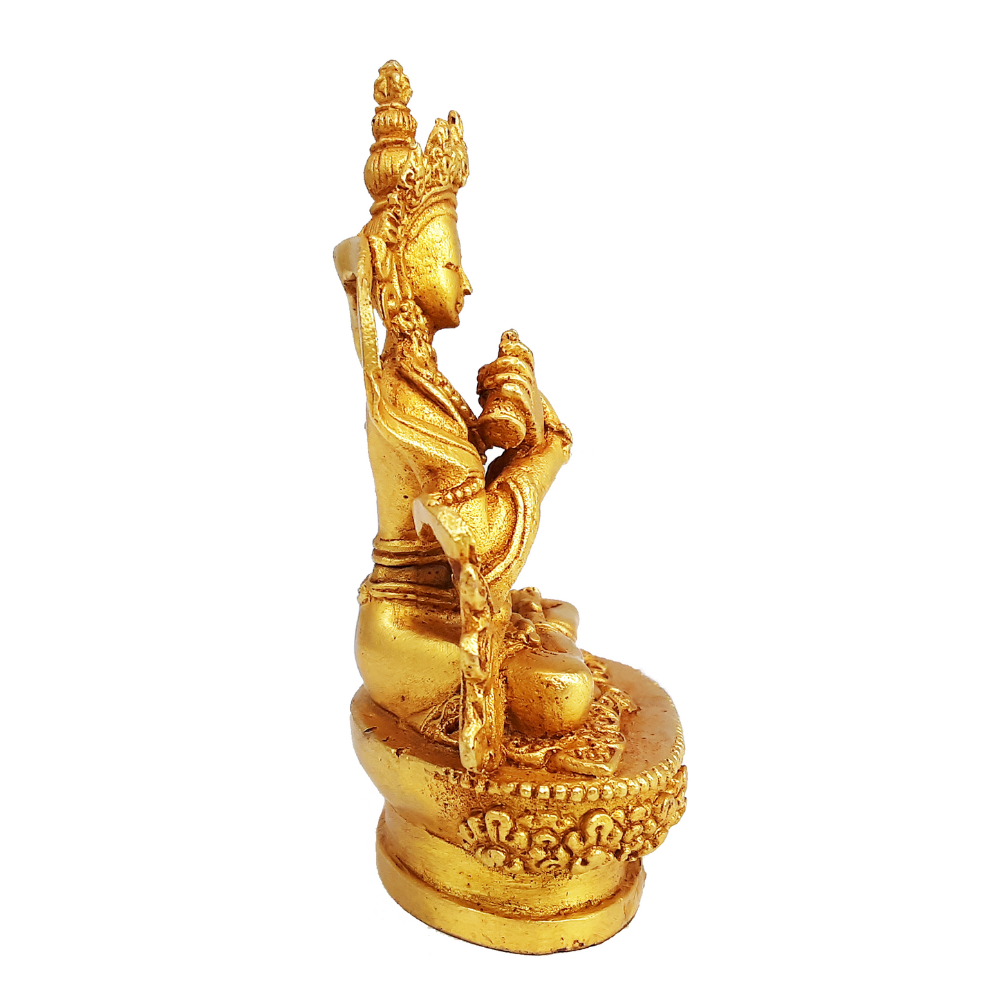 Vajradhara Statue Gold Plated 3.5"