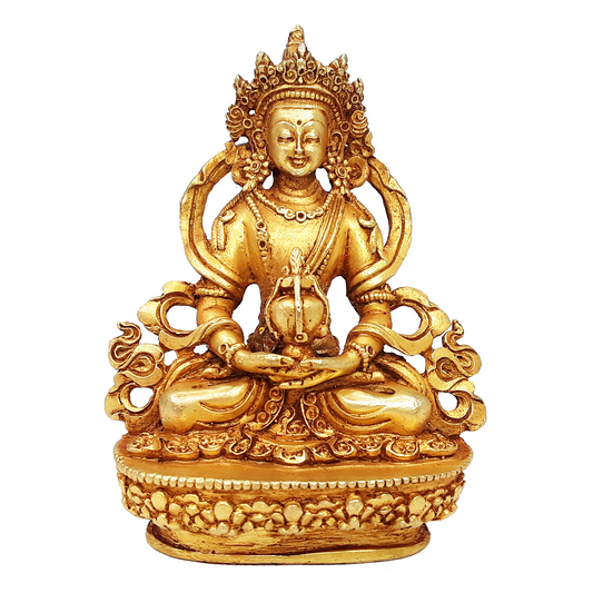 Amitayus Statue Gold-Plated 3.25"