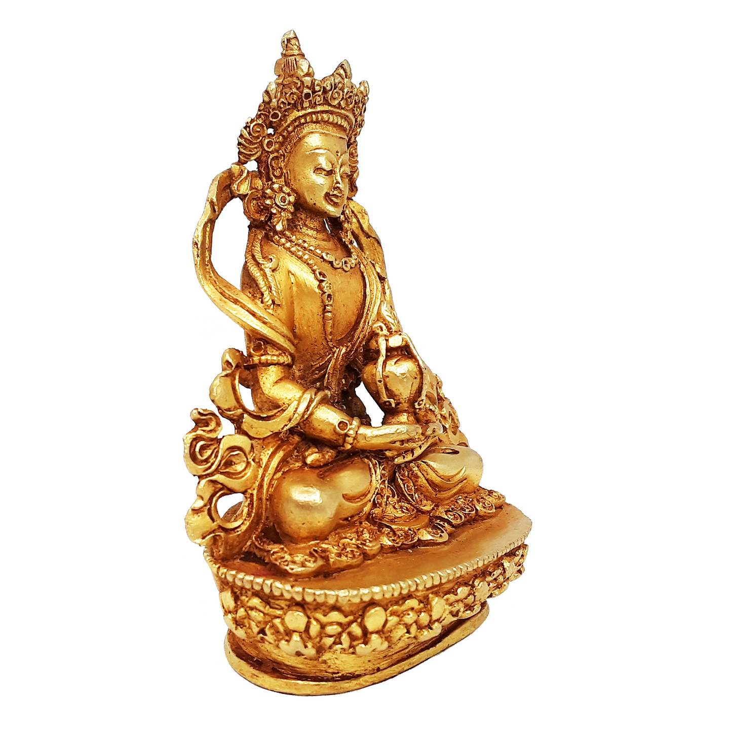 Amitayus Statue Gold-Plated 3.25"