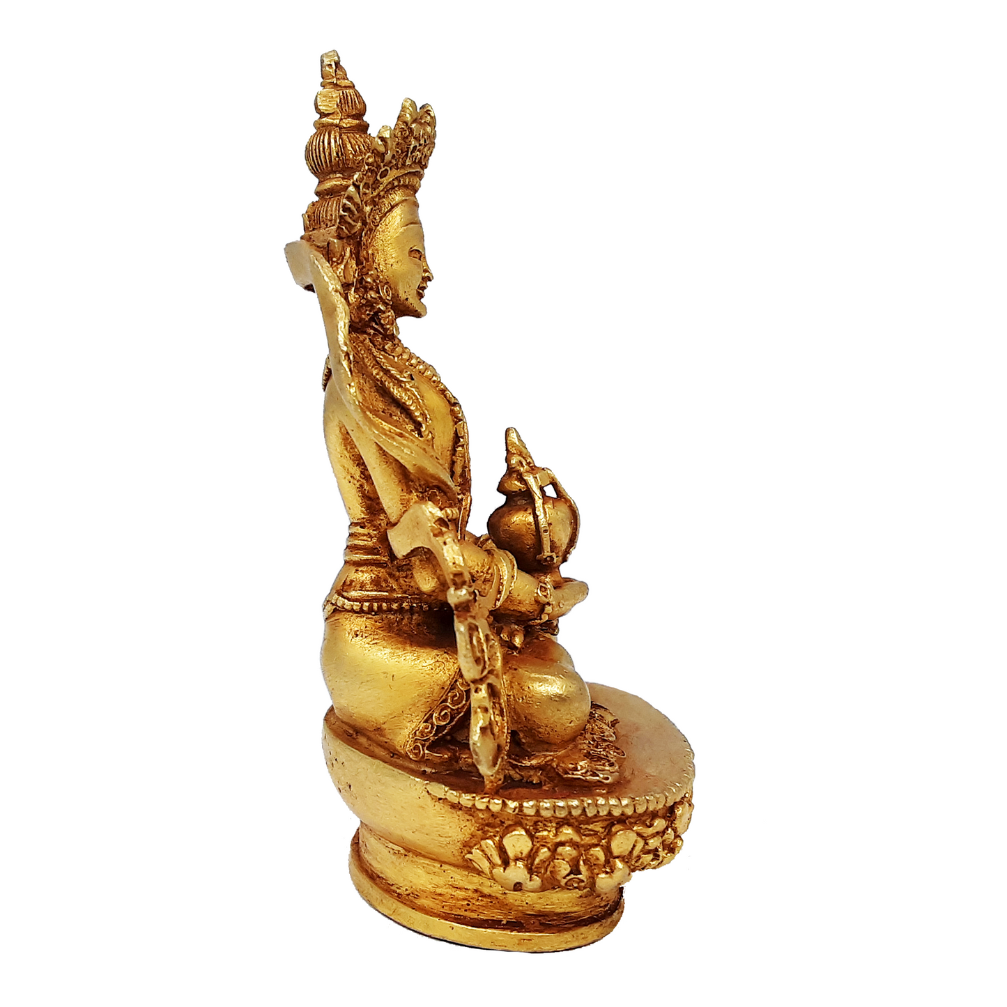 Amitayus Statue Gold-Plated 3.25"