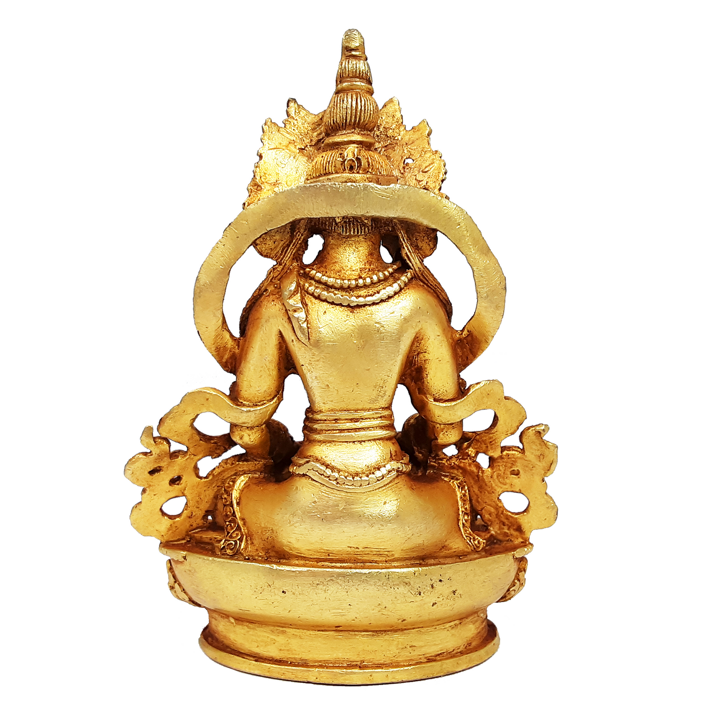 Amitayus Statue Gold-Plated 3.25"