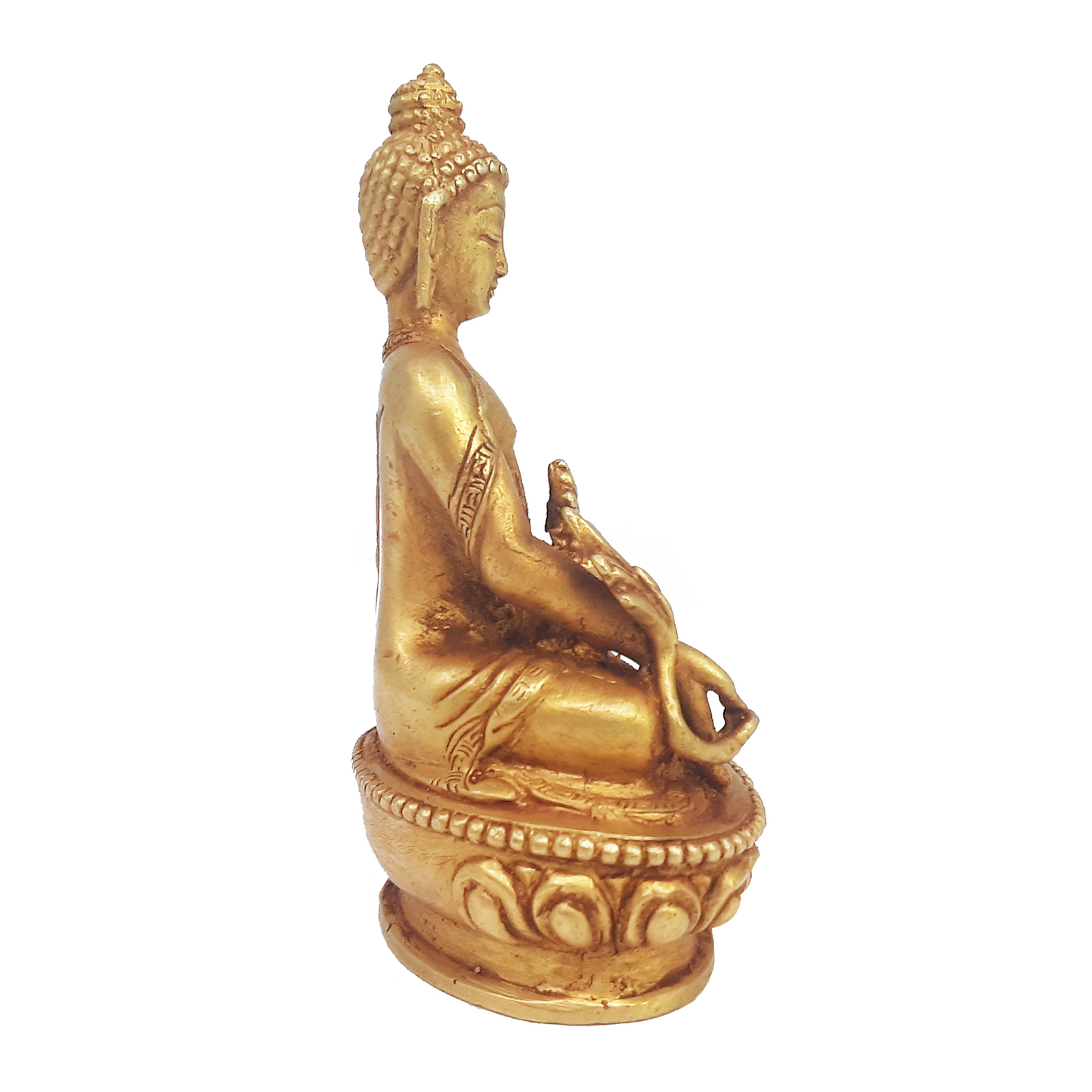 Medicine Buddha Statue Gold Plated 3.25"