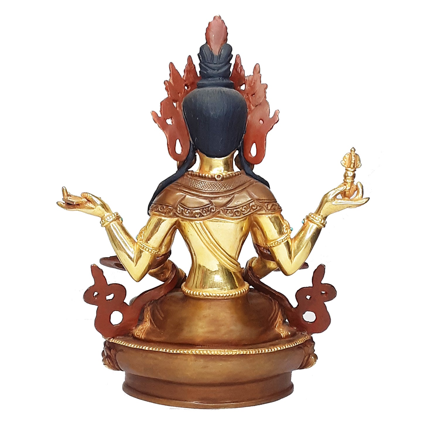 Prajnaparamita Statue Gold Plated 8.75"