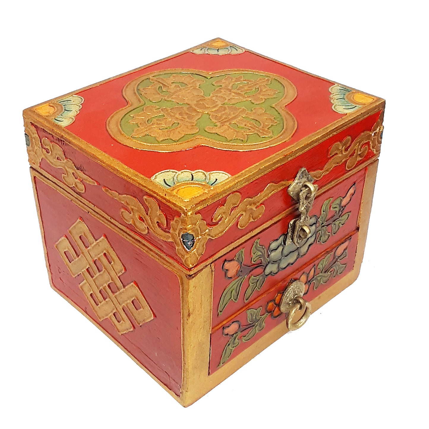 Double Dorje Treasure Box (Various Colors)