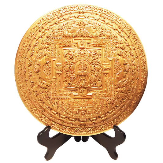 Gilded Copper Mandala 11.25"