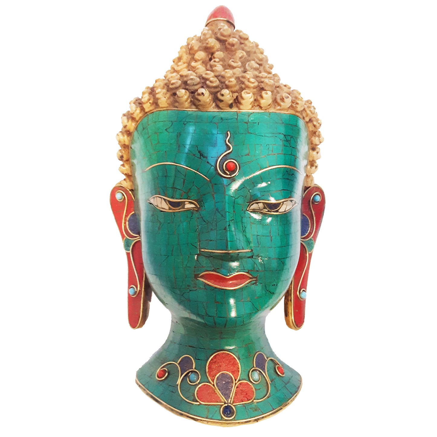 Mask, Green Resin Buddha