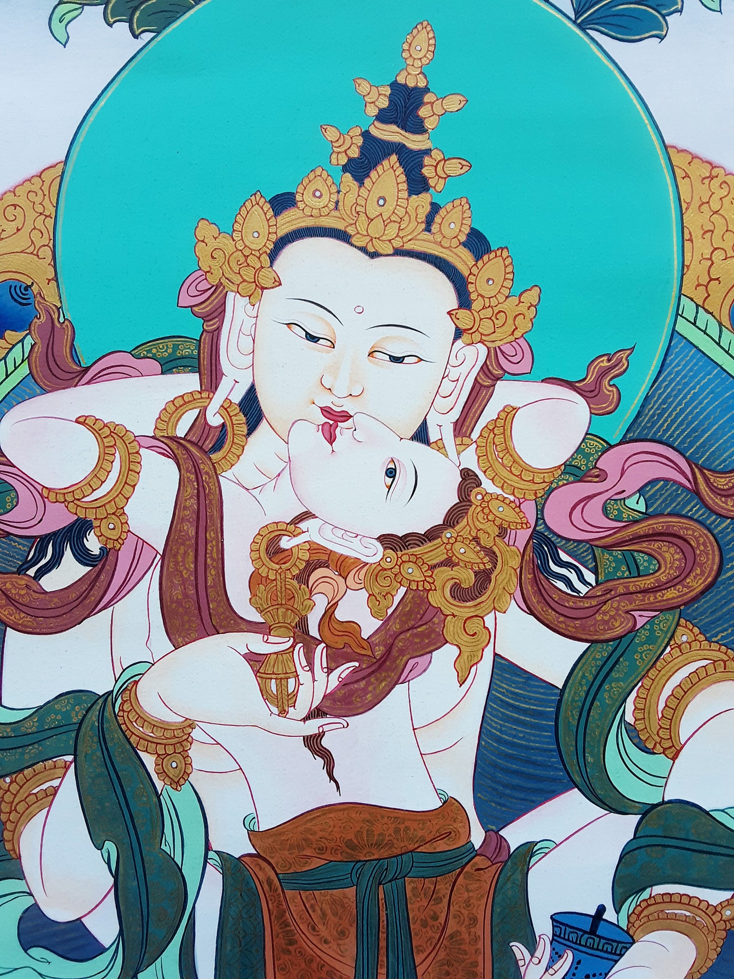 Vajrasattva Yabyum Thangka 31"x41"