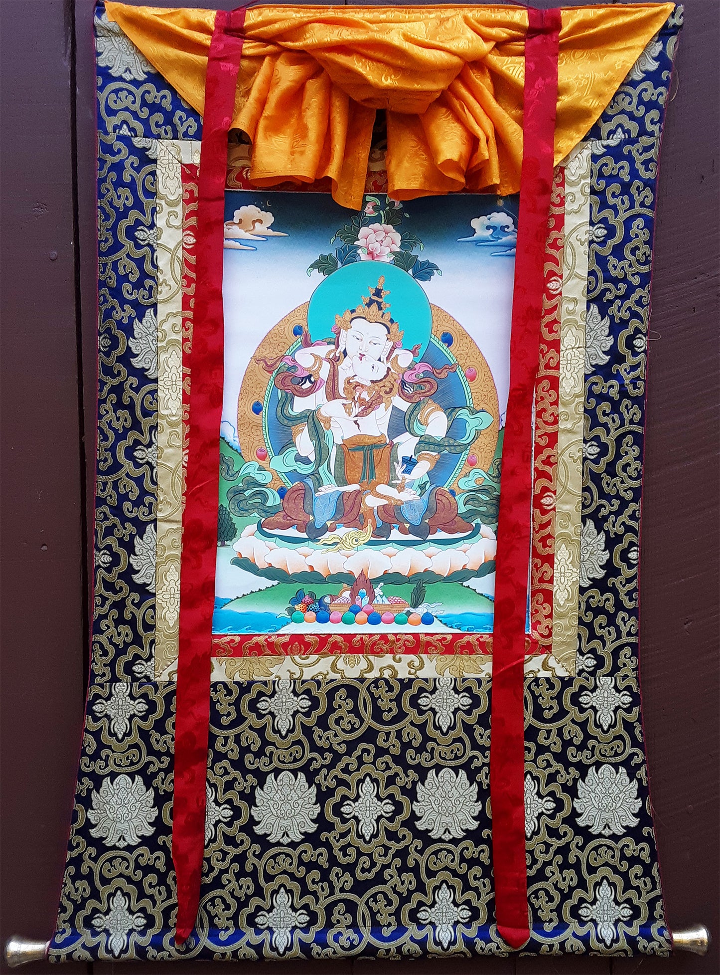 Vajrasattva Yabyum Thangka 31"x41"