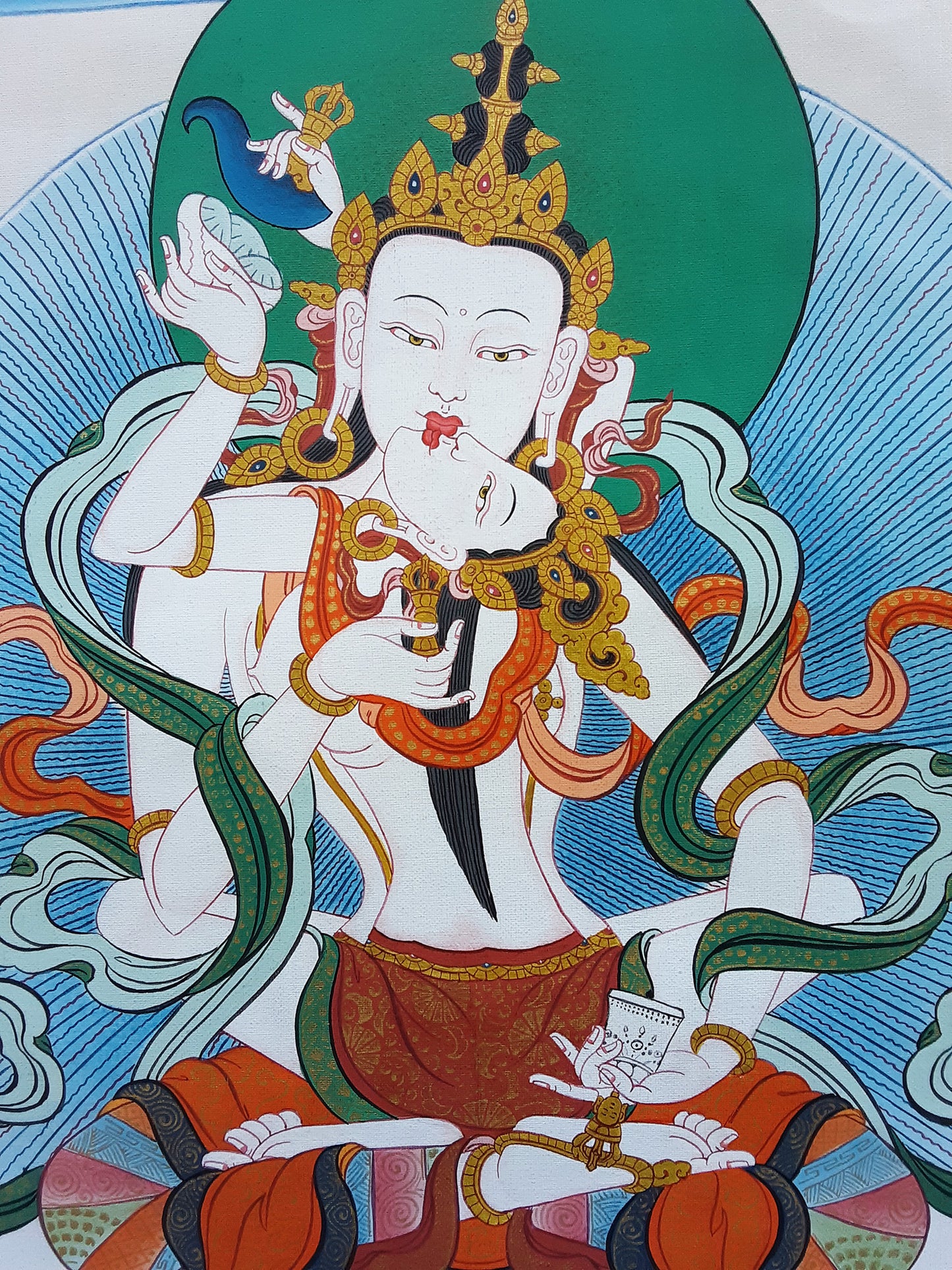 Vajrasattva Yabyum Thangka 32"x44"