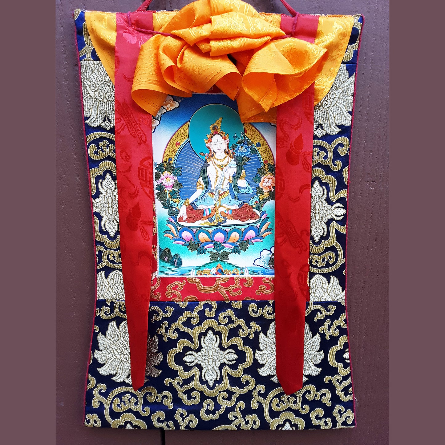 White Tara Thangka 13"x18"