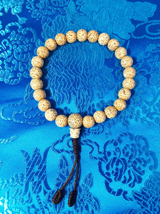 Lotus Seed Wrist Mala , 7mm