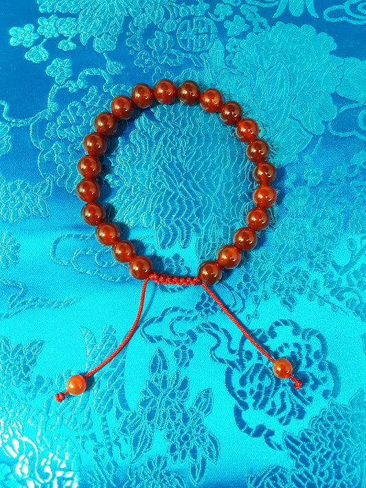 Carnelian Wrist Mala,  8mm