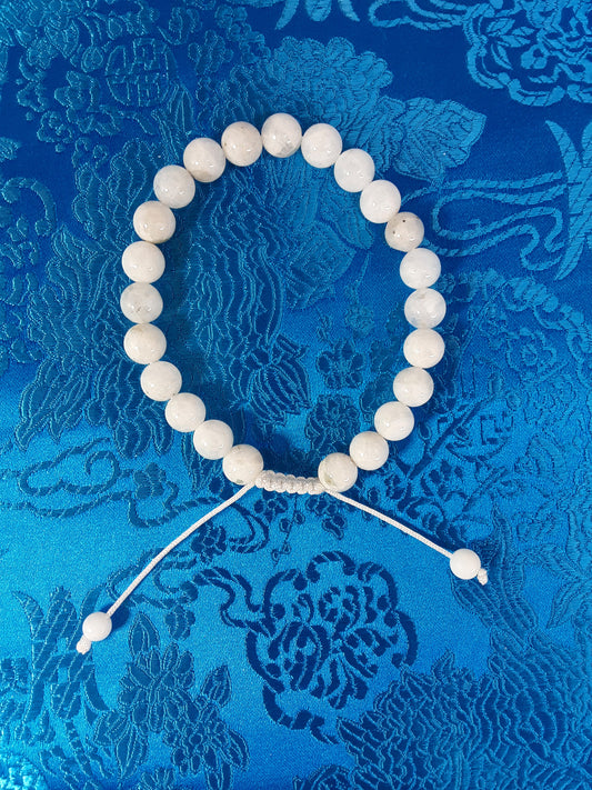 Moonstone Wrist Mala, 8mm