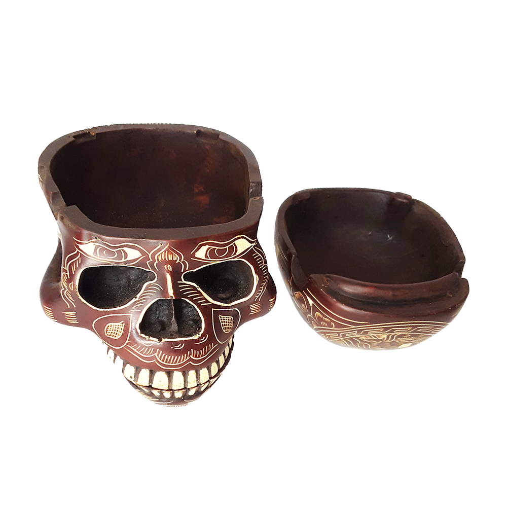 Opening Skull Statue Resin 5.25"