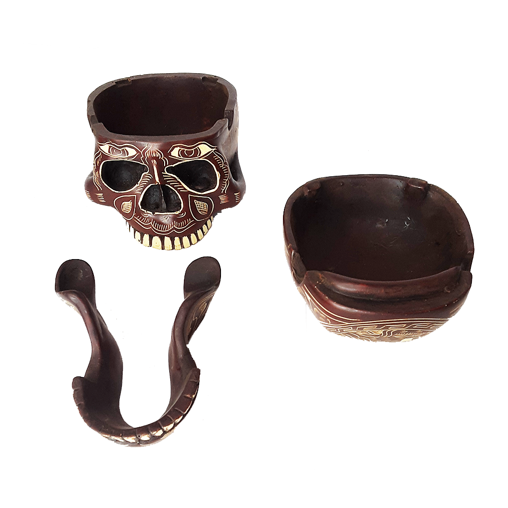 Opening Skull Statue Resin 5.25"