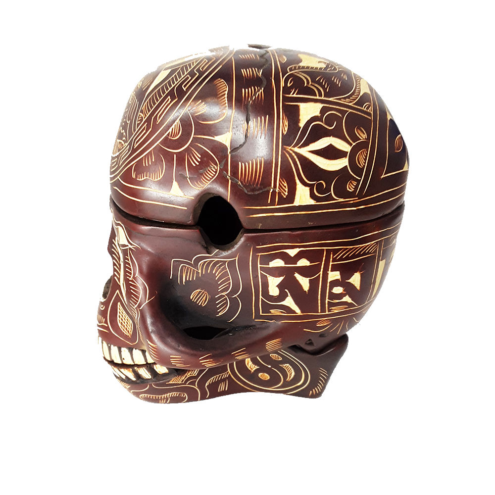 Opening Skull Statue Resin 5.25"