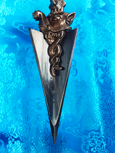 Vajrakilaya Phurba 7" by Natsog Dorje (Steel with Meteorite Blade)