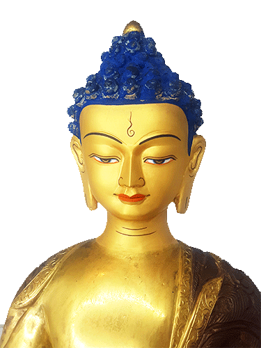 Shakyamuni Statue Gold Plated 13.75"