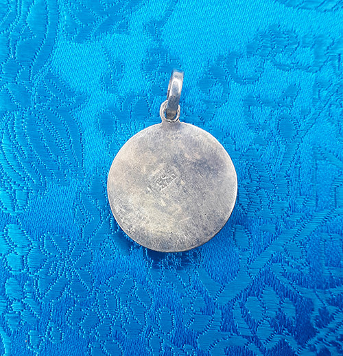 Silver Plated Kalachakra Coral Pendant (Various Stones)