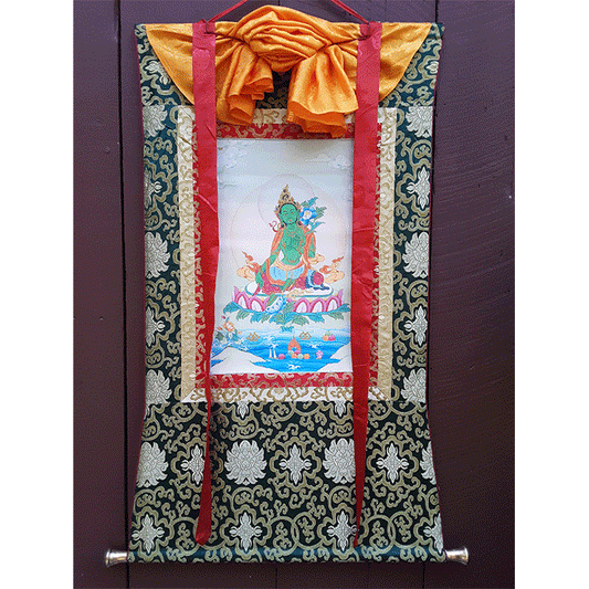 Green Tara Thangka 28"x40"