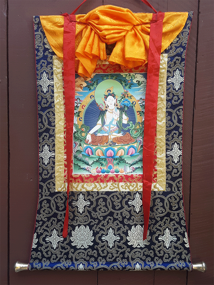 White Tara Thangka 25"x32"