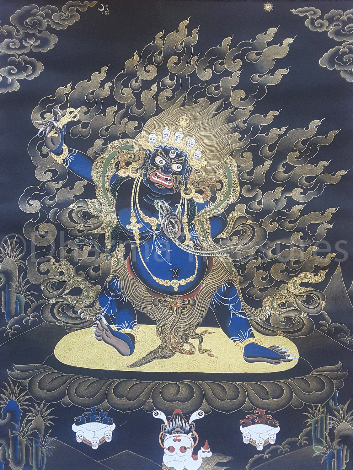 Vajrapani Newari Thangka 31"x43"
