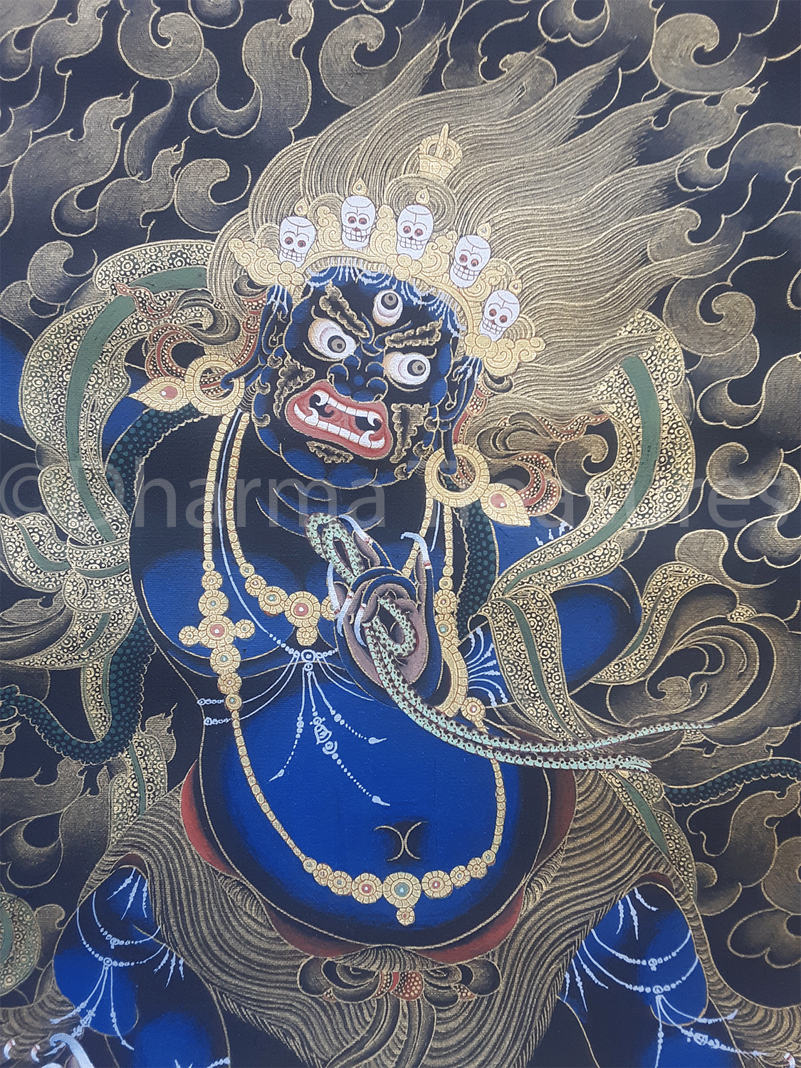 Vajrapani Newari Thangka 31"x43"