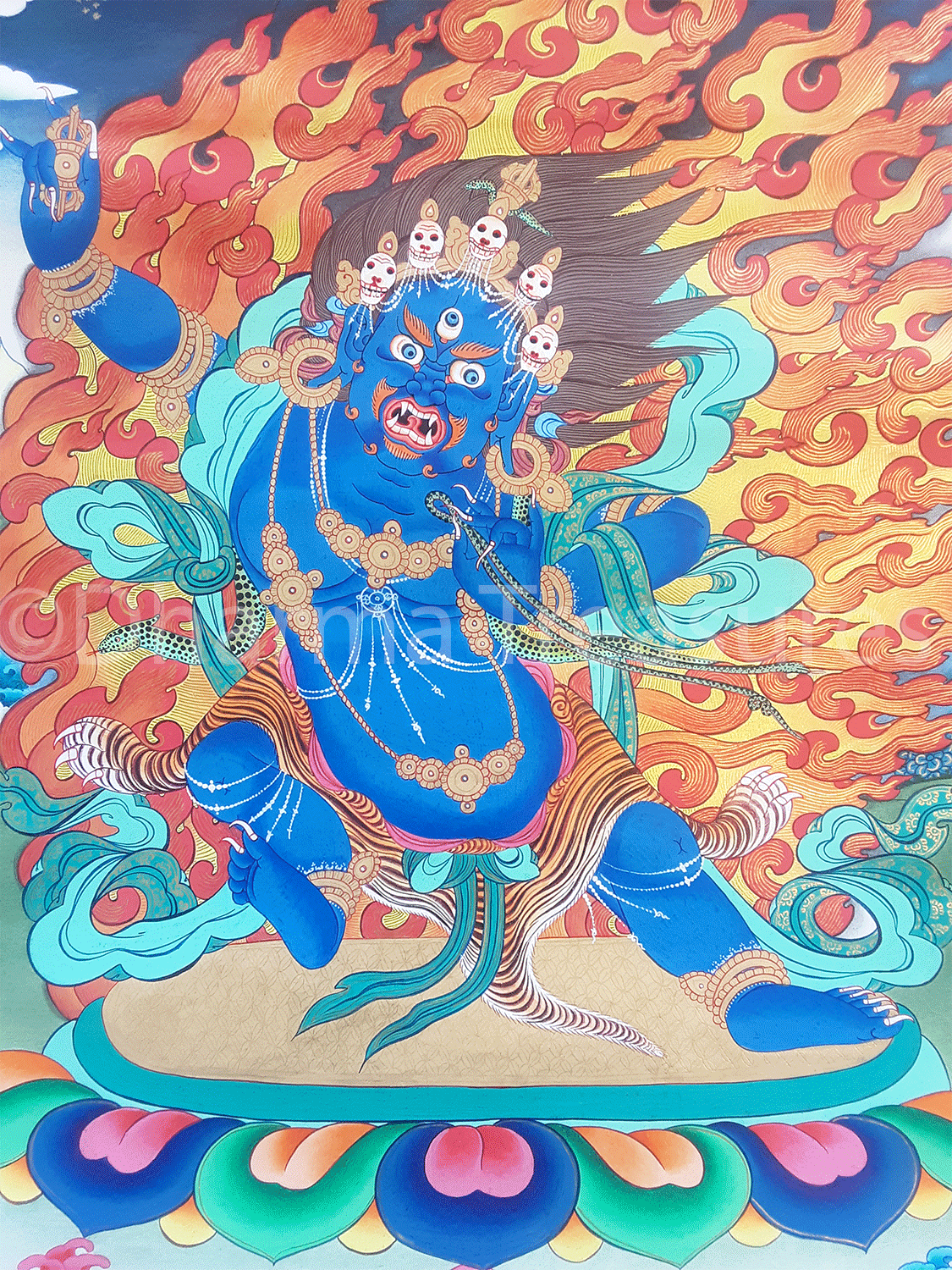 Vajrapani Thangka 29"x40"