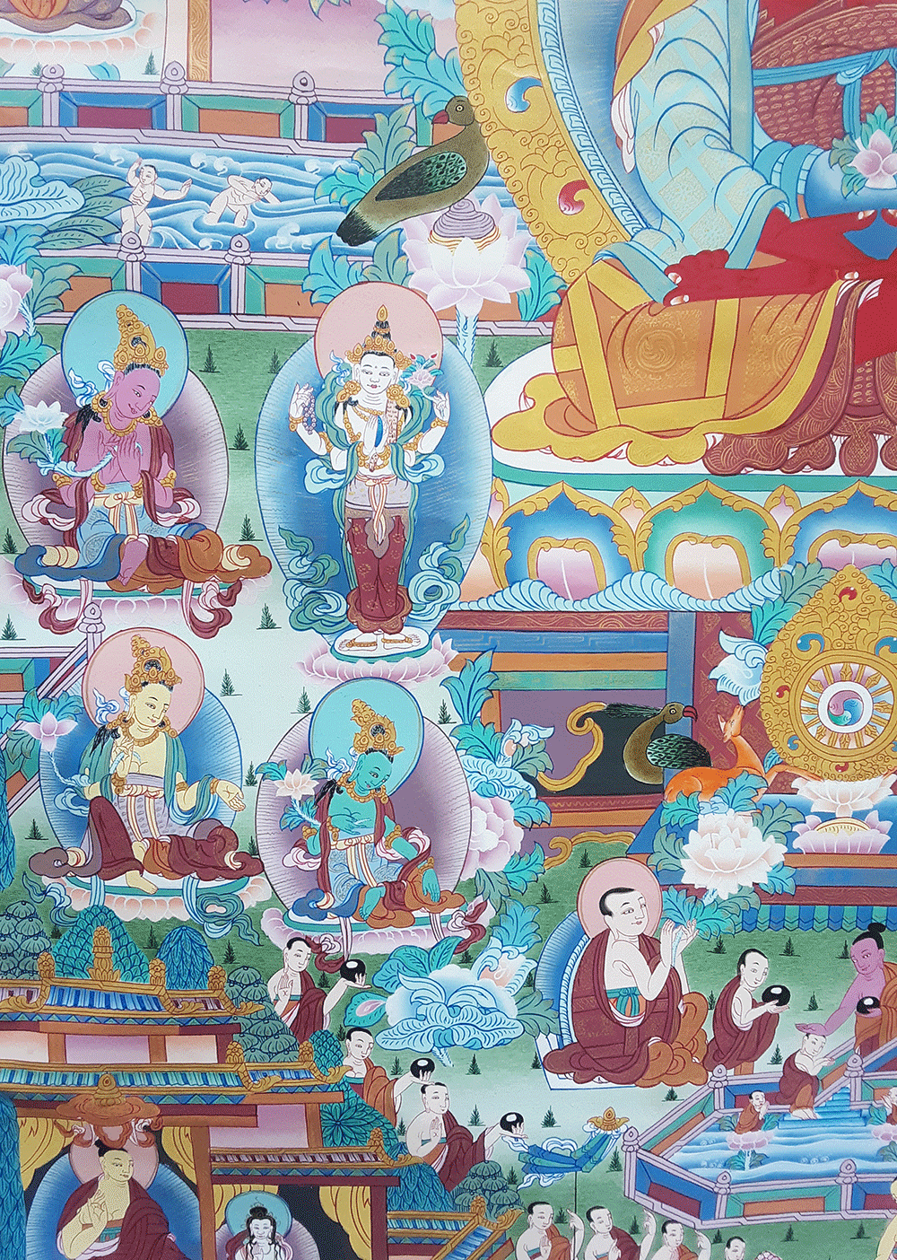 Amitabha Pure Land Thangka 45"x63"