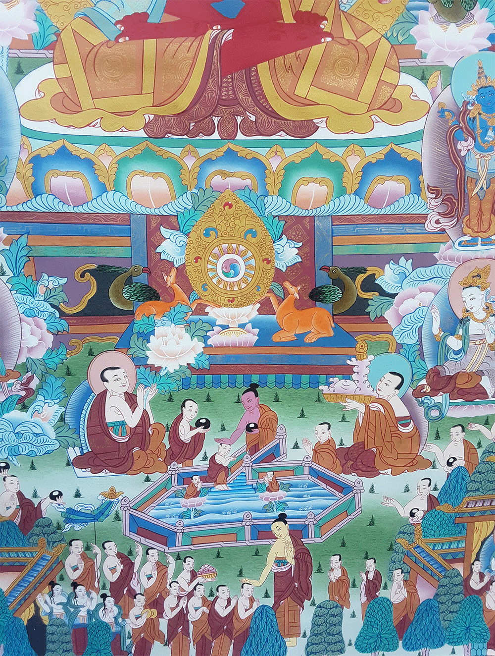 Amitabha Pure Land Thangka 45"x63"