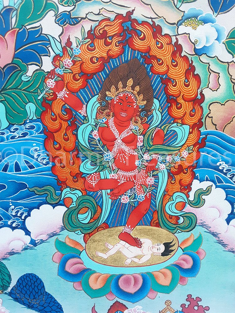 Khandro Thuk Thik Thangka 36" x 51"