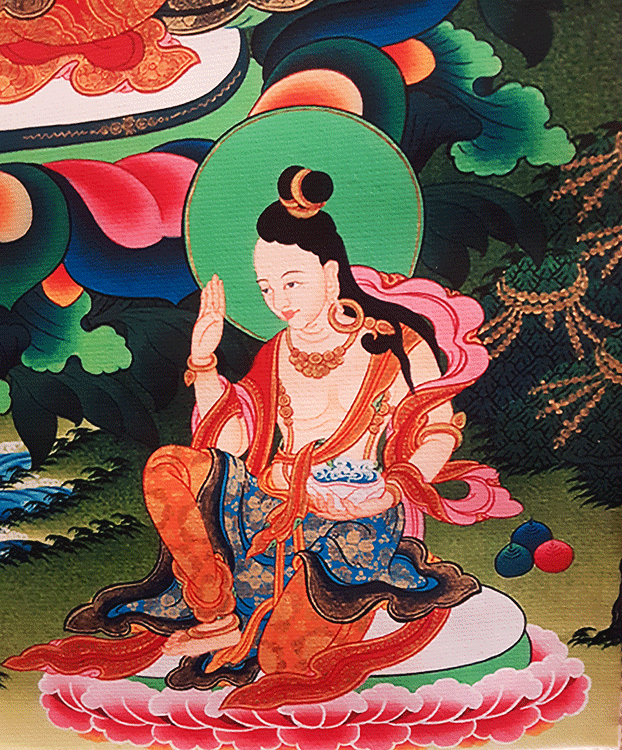 White Tara Print Thangka 28"x36"
