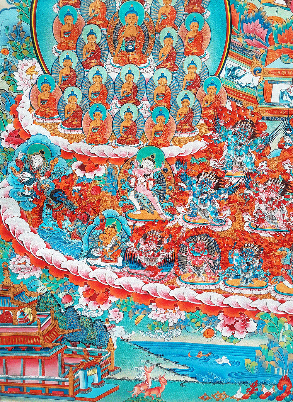 Dudjom Tersar Refuge Tree Print Thangka (Various Sizes)