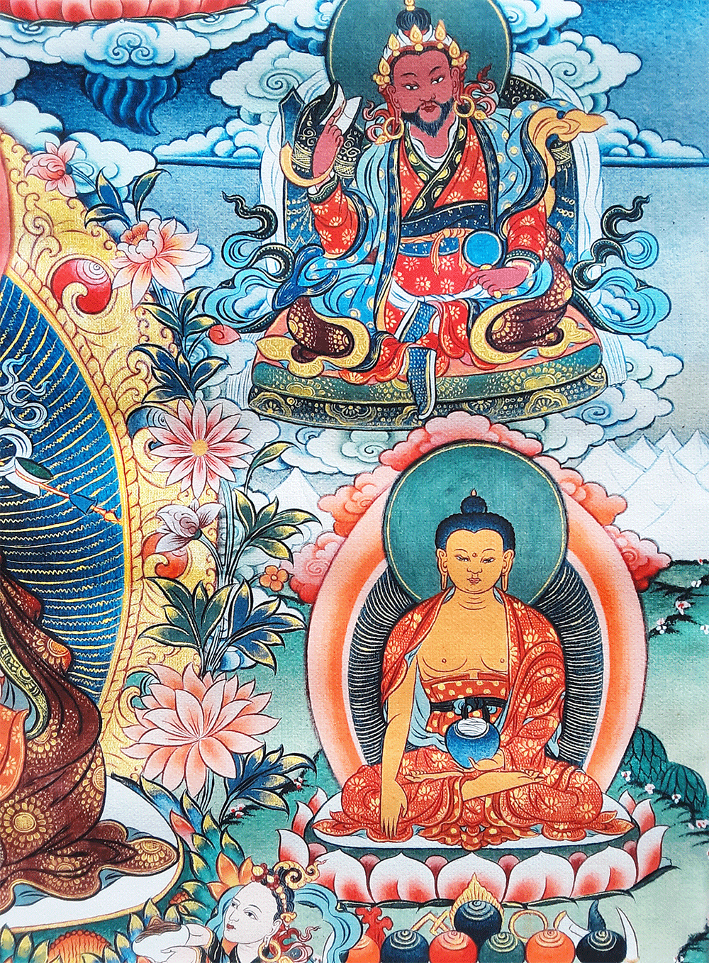 Guru Rinpoche 8 Manifestations Print Thangka 36"x48"