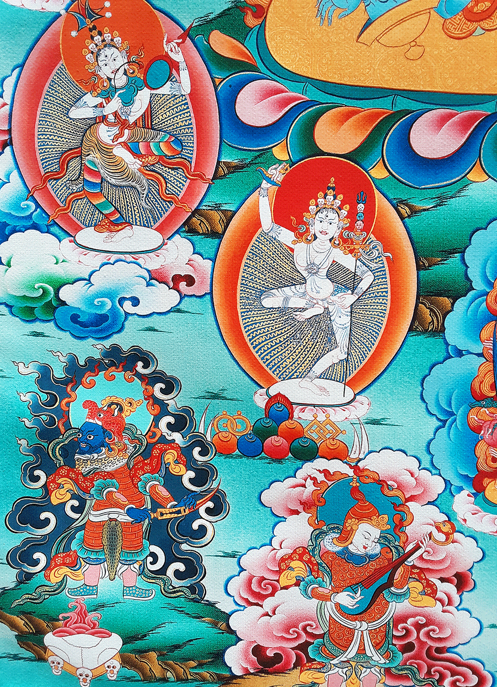 Dorje Drolo with Retinue Print Thangka 36"x48"